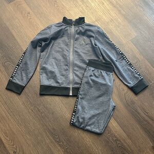 Jordan Kids Black and Gray Sweatpants & Jacket Set